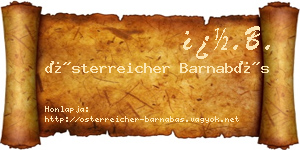 Österreicher Barnabás névjegykártya