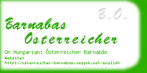 barnabas osterreicher business card
