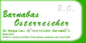 barnabas osterreicher business card